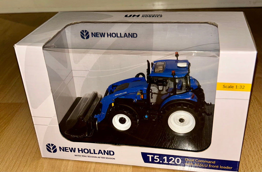 Universal Hobbies New Holland T5.120 Dual Command With Front Loader 1:32 Scale