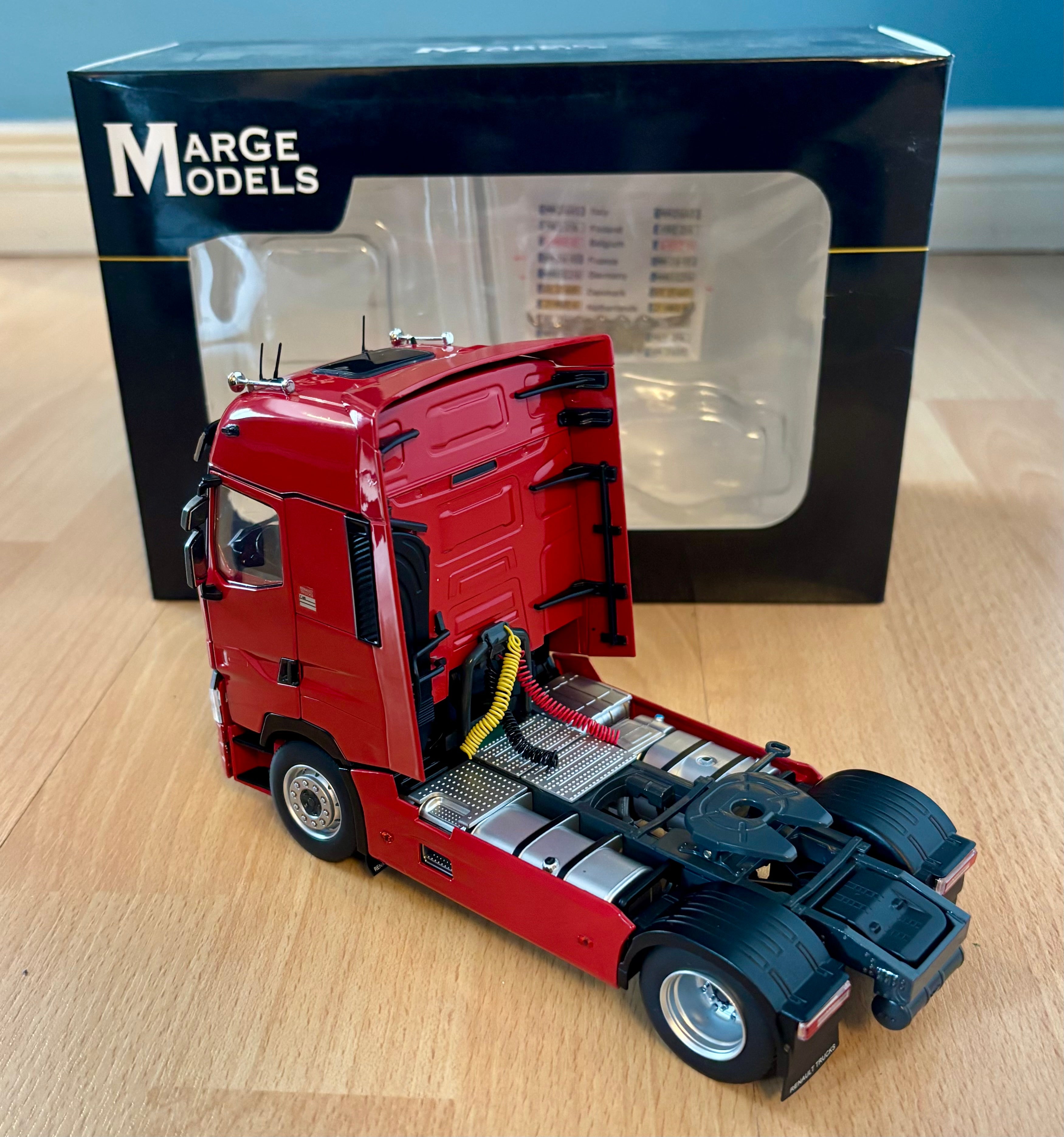 MARGE MODELS 1:32 SCALE RENAULT T-SERIES 4X2 LORRY IN RED