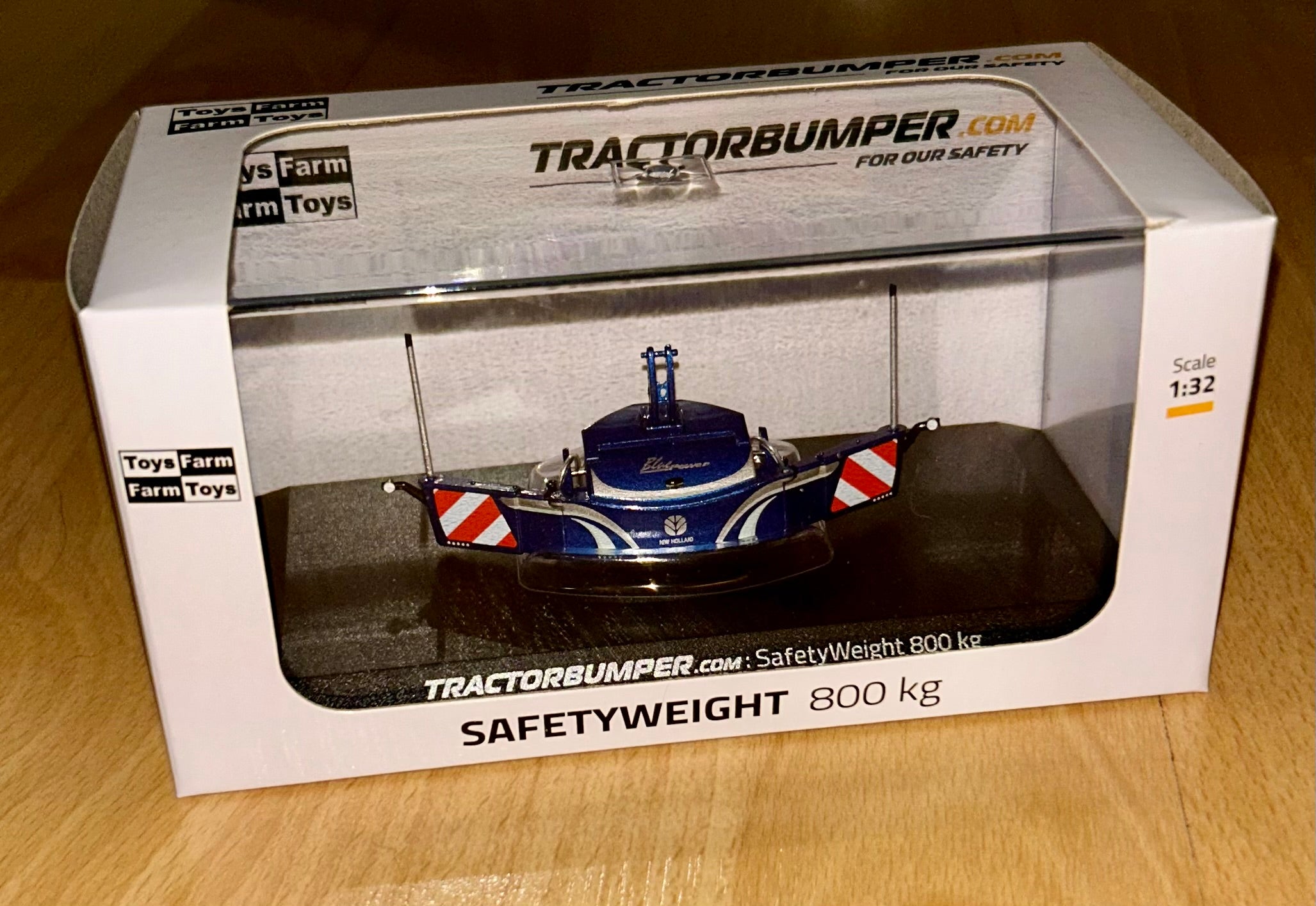 UH 1:32 Scale Tractor Bumper Safety Weight 800kg New Holland Blue Power