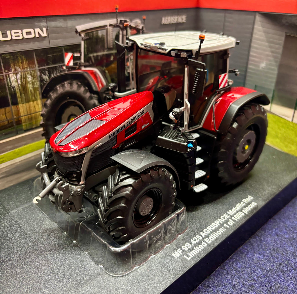UNIVERSAL HOBBIES 1:32 SCALE MASSEY FERGUSON 9S.425 FINISHED IN METALLIC RED