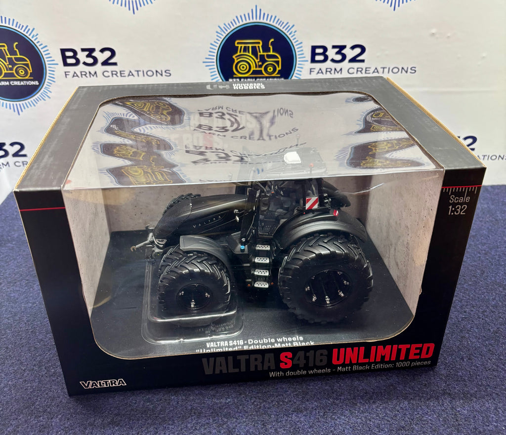 UNIVERSAL HOBBIES 1:32 SCALE VALTRA S416 UNLIMITED MATT BLACK EDITION