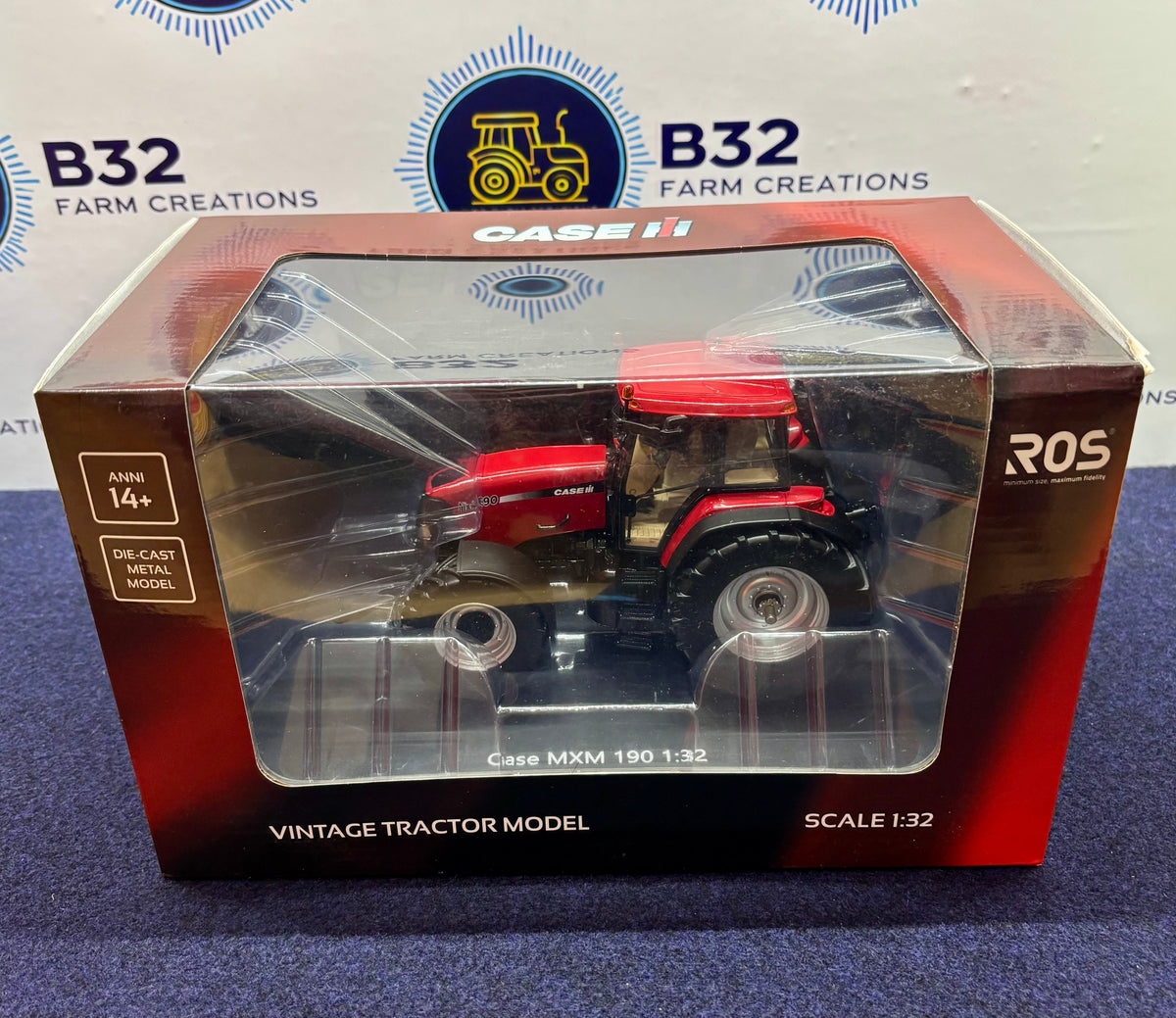 ROS 1:32 SCALE CASE IH MXM 190 COMPLETE WITH FRONT LINKAGE