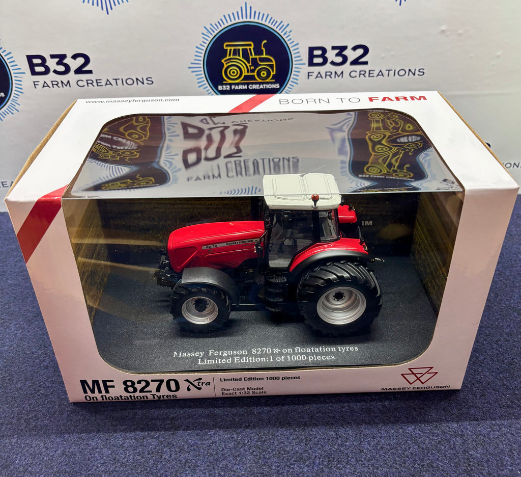 UNIVERSAL HOBBIES 1:32 SCALE MASSEY FERGUSON 8270 XTRA FLOATATION TYRES