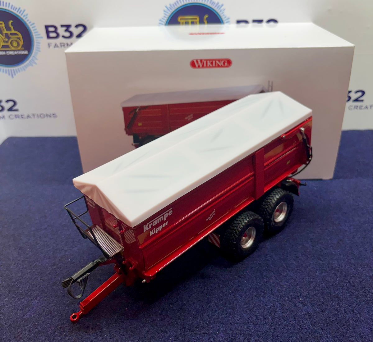 WIKING KRAMPE BIG BODY 650S 2-AXLE TRAILER 1:32 SCALE
