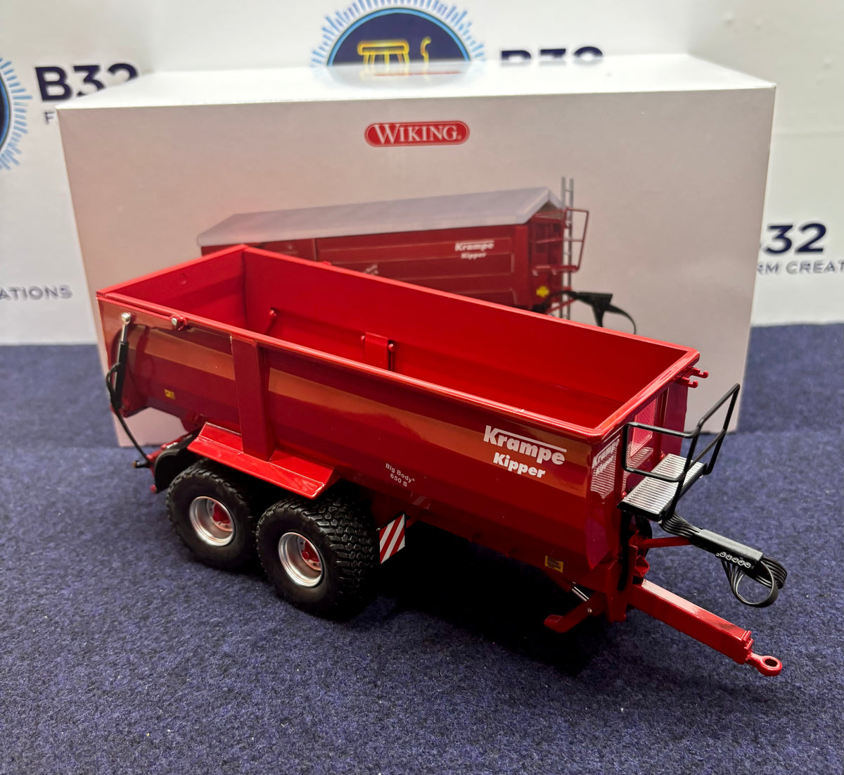 WIKING KRAMPE BIG BODY 650S 2-AXLE TRAILER 1:32 SCALE