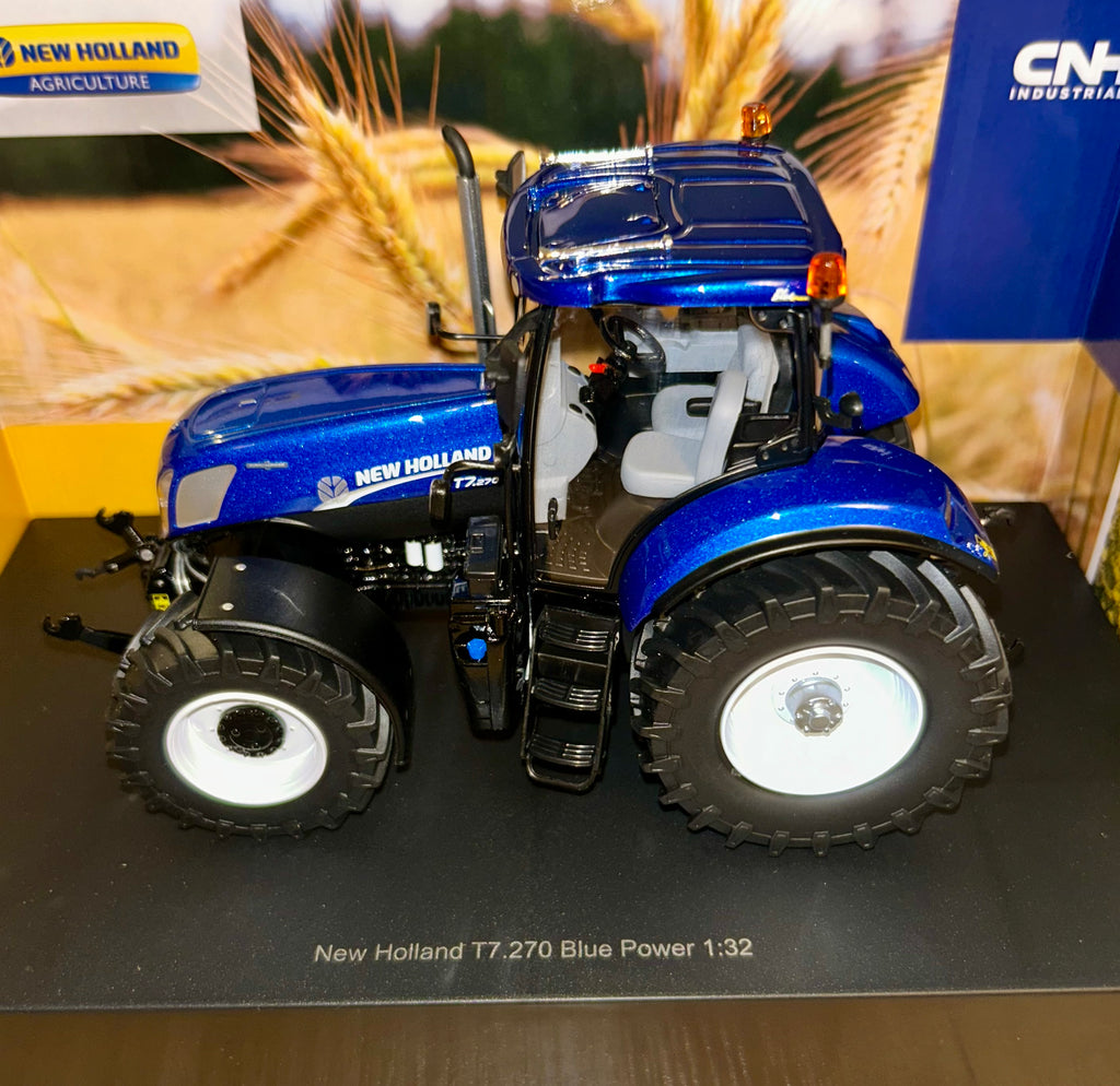 ROS 1:32 SCALE NEW HOLLAND T7.270 BLUE POWER TRACTOR 2011-2013 WHITE RIMS