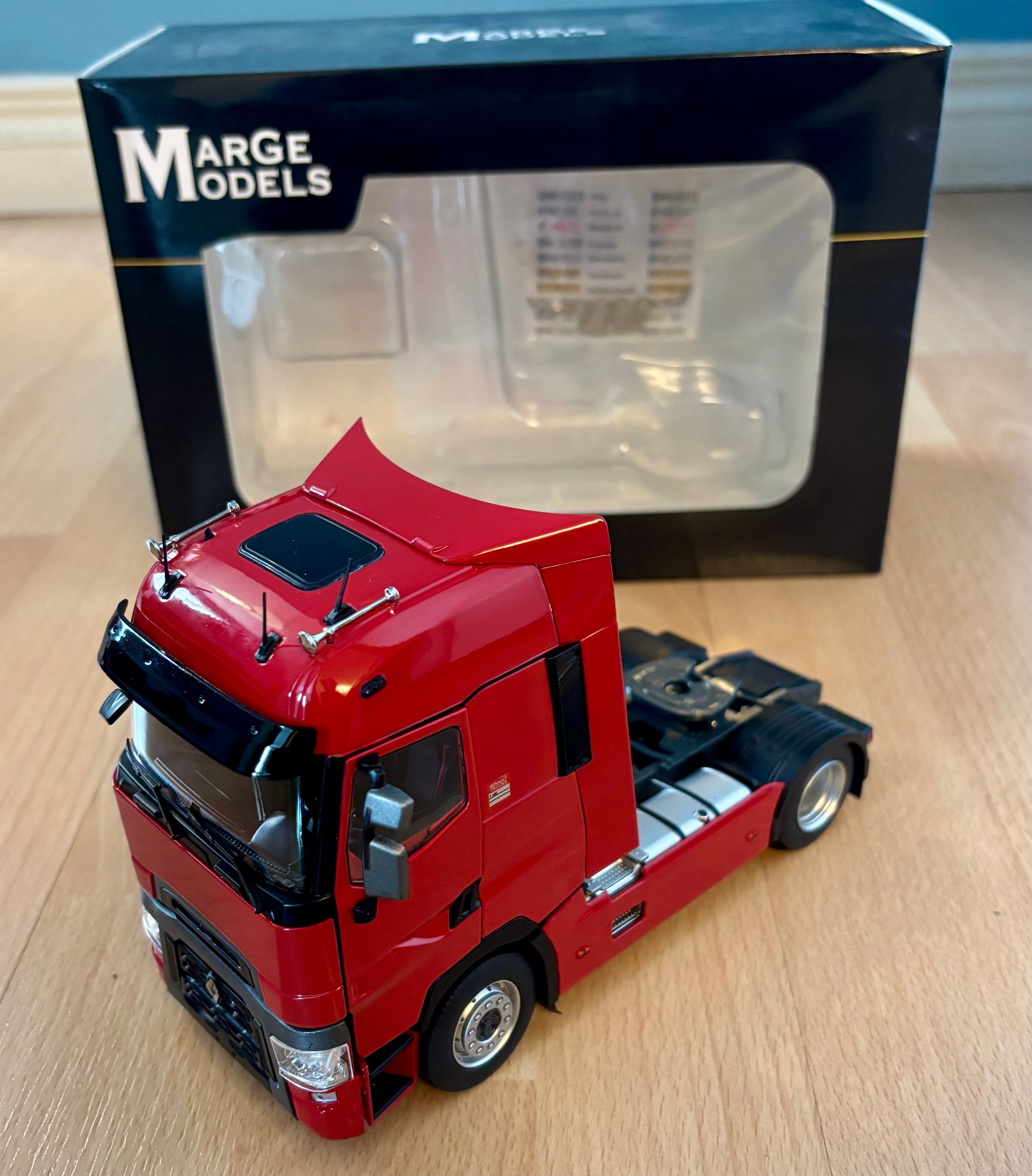 MARGE MODELS 1:32 SCALE RENAULT T-SERIES 4X2 LORRY IN RED