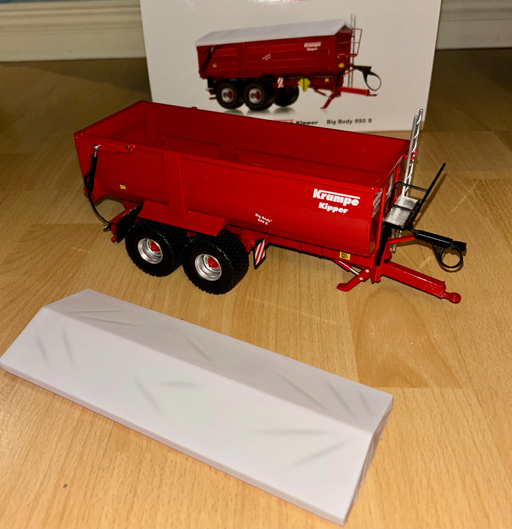 WIKING KRAMPE BIG BODY 650S 2-AXLE TRAILER 1:32 SCALE
