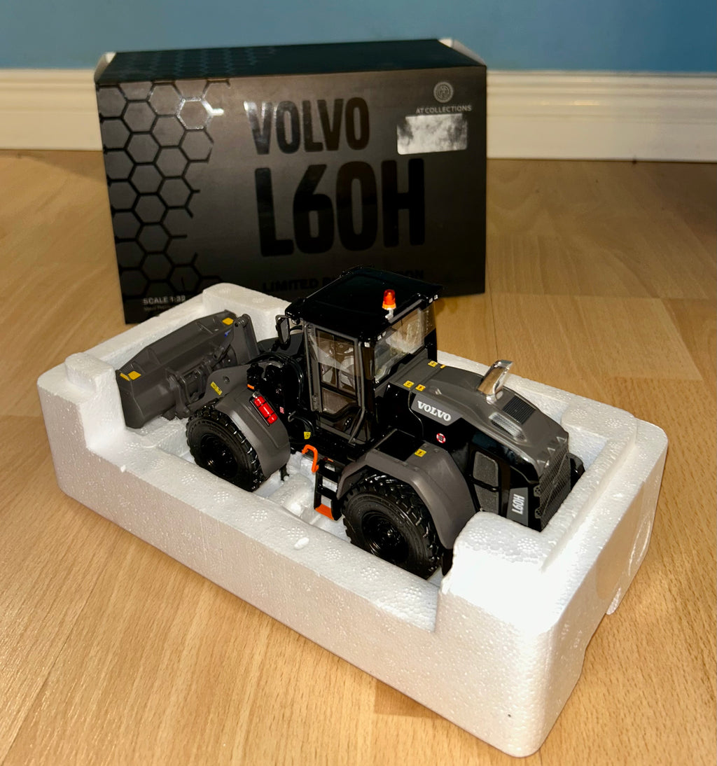AT COLLECTIONS 1:32 SCALE VOLVO L60H WHEEL LOADER, BLACK EDITION