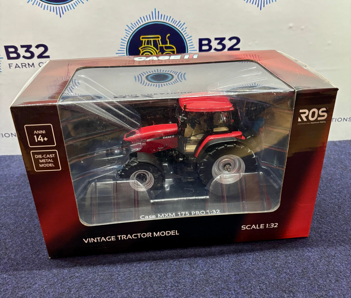 ROS 1:32 SCALE CASE IH MXM 175 PRO COMPLETE WITH FRONT WEIGHT