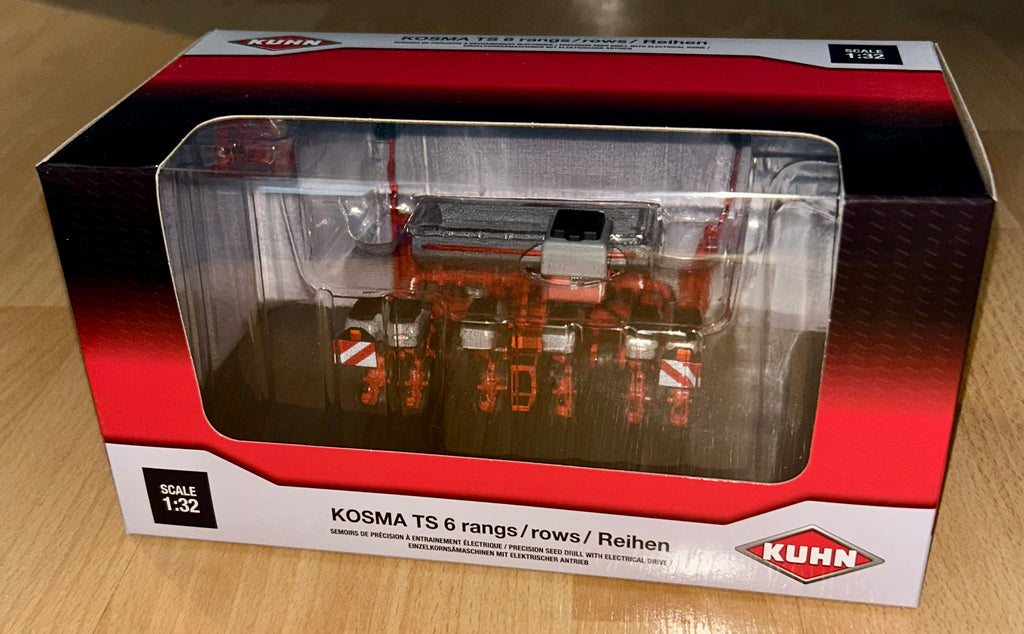 REPLICAGRI KUHN KOSMA TS 6 ROW DRILL WITH GREY HOPPERS 1:32 SCALE