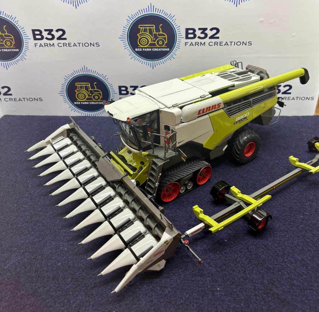 MARGE MODELS 1:32 SCALE CLAAS LEXION 8800 TERRA TRAC WITH CORN HEADER + TRAILER