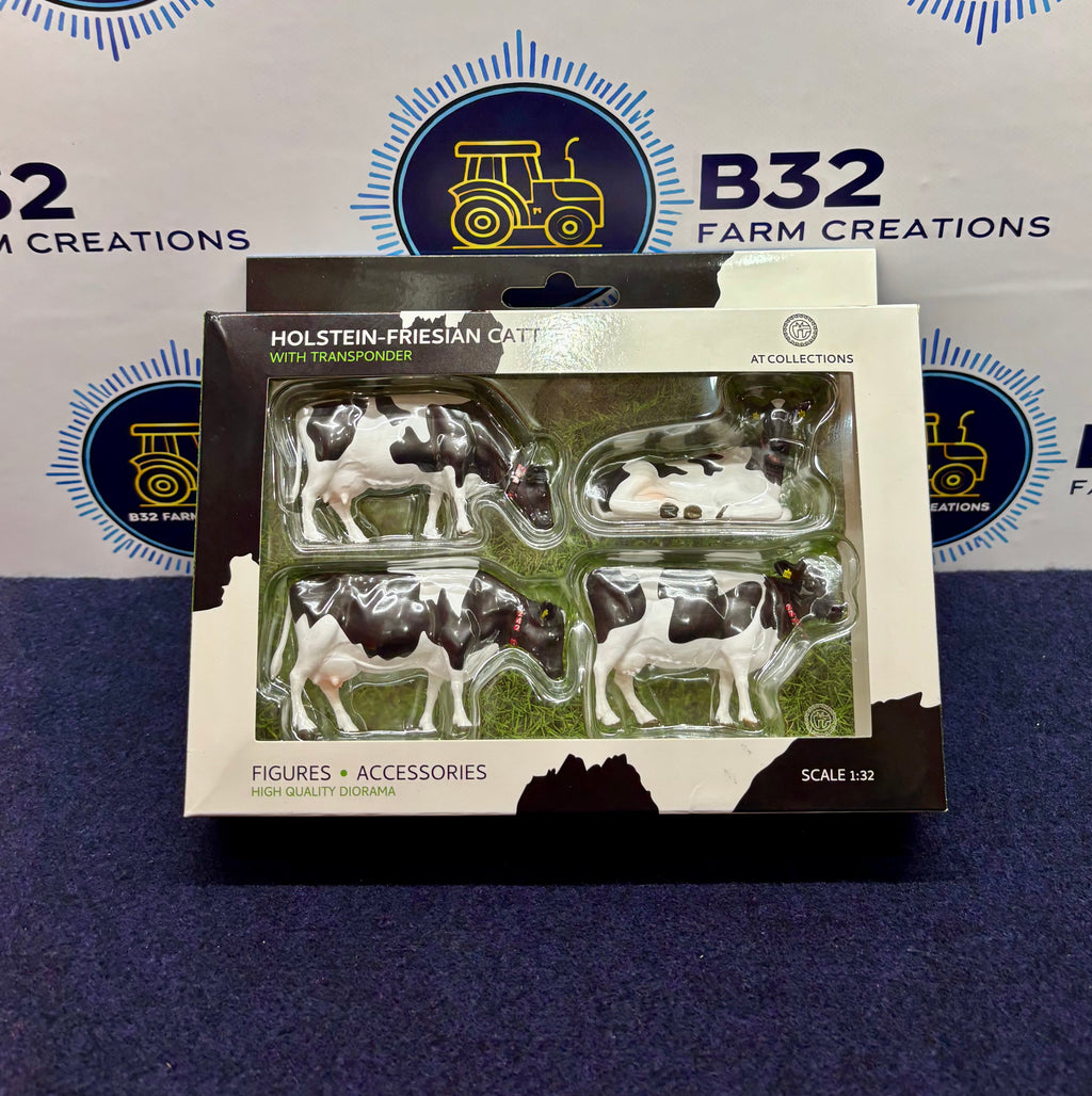 AT COLLECTIONS 1:32 SCALE HOLSTEIN FRIESIAN CATTLE WITH ROBOT TRANSPONDERS