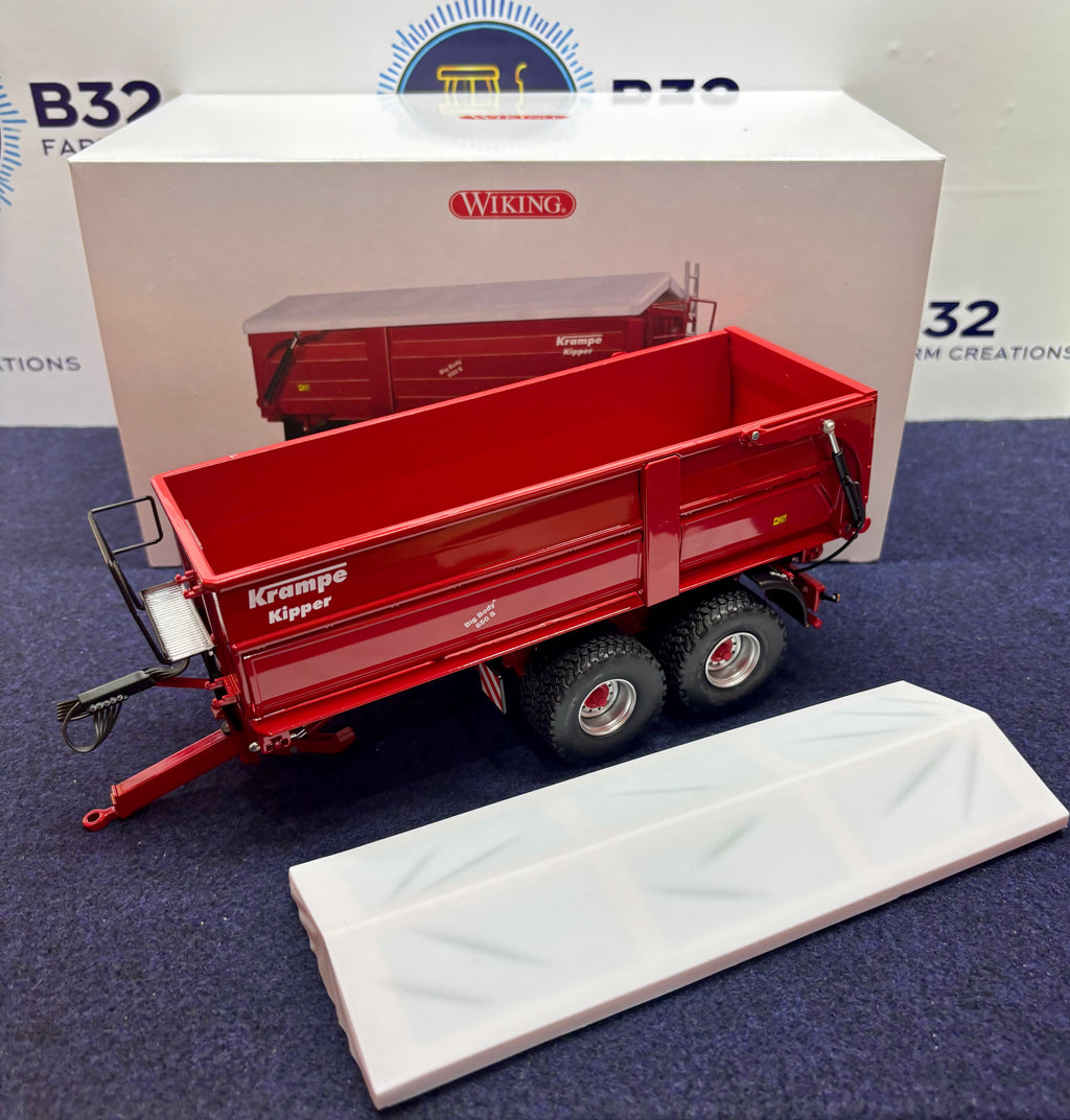 WIKING KRAMPE BIG BODY 650S 2-AXLE TRAILER 1:32 SCALE