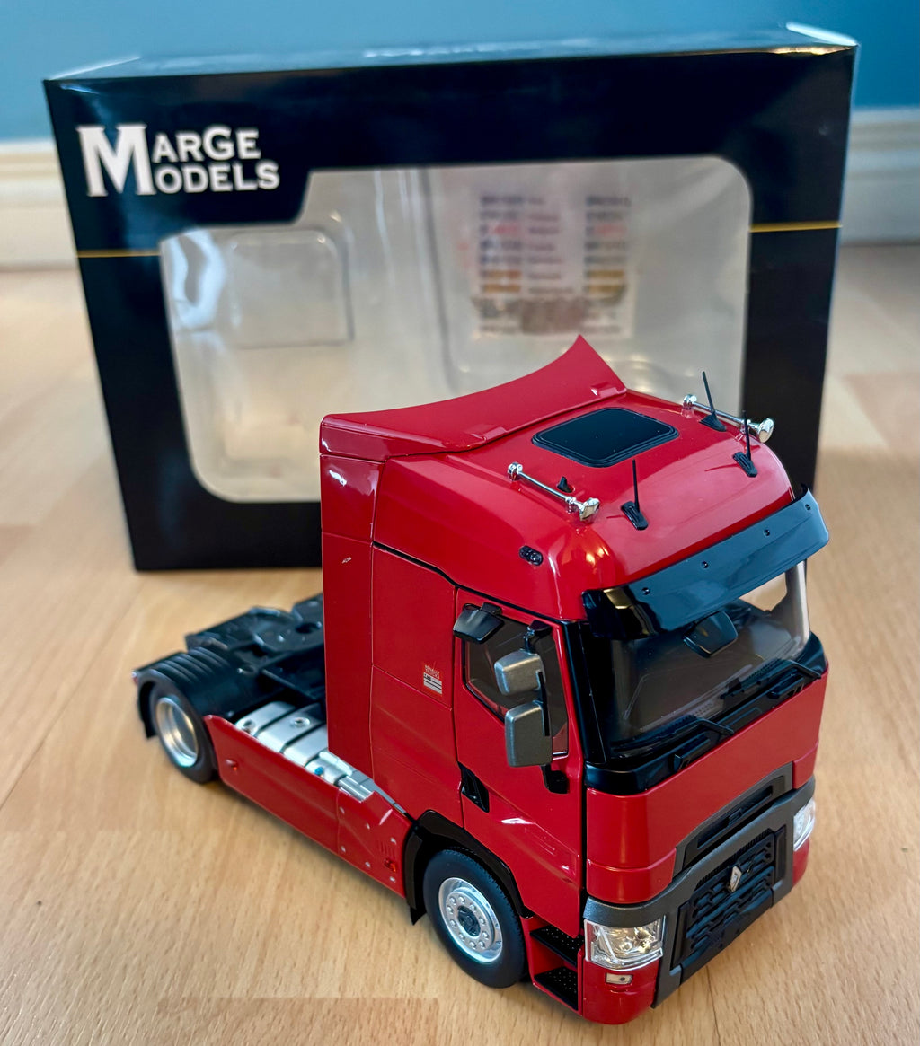 MARGE MODELS 1:32 SCALE RENAULT T-SERIES 4X2 LORRY IN RED